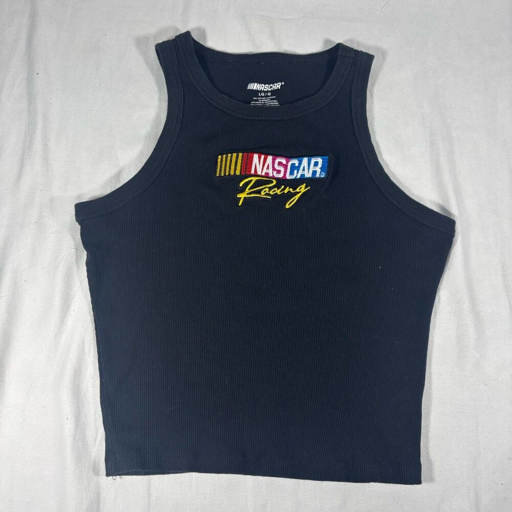 NASCAR Racing Women’s Black Ribbed Tank Top Large
